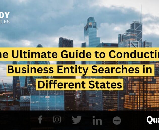 Business entity searches in different states