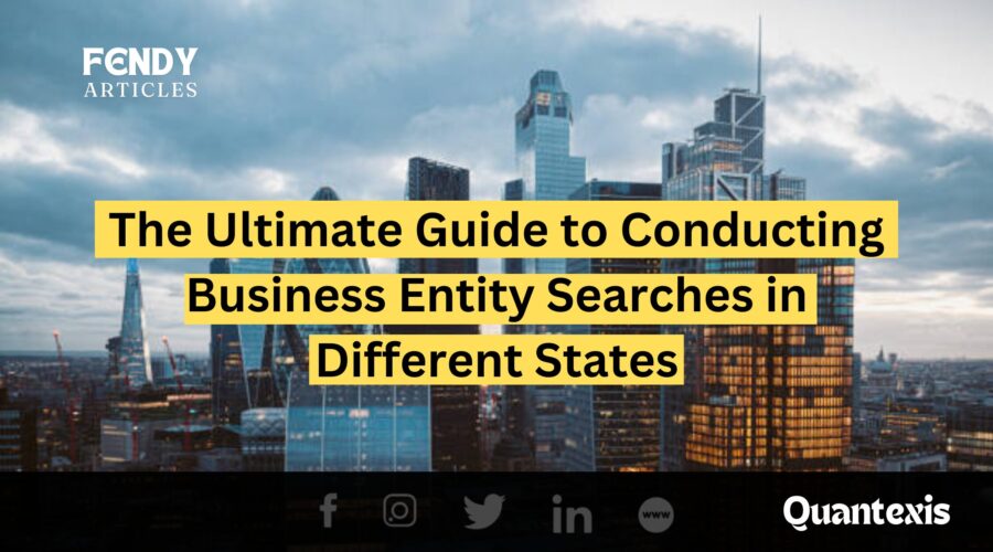 Business entity searches in different states